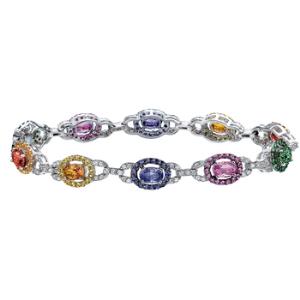 Bracelets - Diamond and colored stone